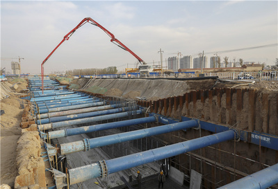 河北宣化 地下綜合管廊工程熱火朝天，城市“動脈”建設正酣